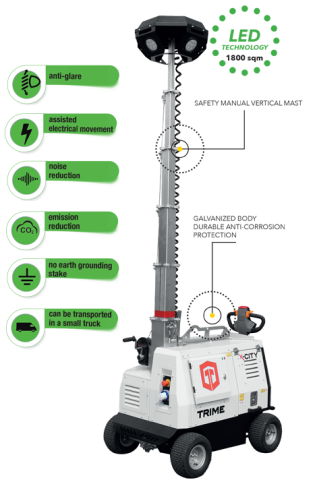 TRIME X-CITY HYBRID гибридная осветительная мачта фото 3